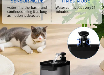 Dispensador de agua inteligente para gatos Smarttail de 2.2 Litros inalámbrica