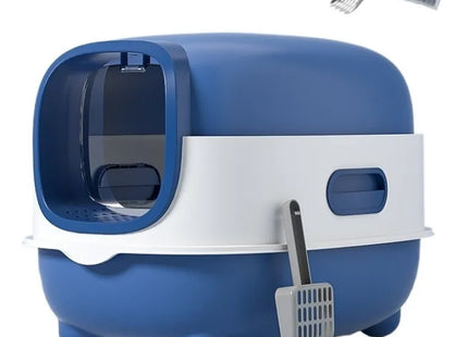 Arenero grande cerrado con tapa y rejilla