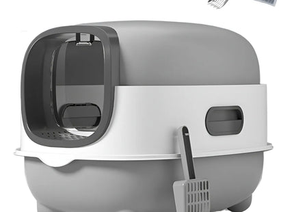 Arenero grande cerrado con tapa y rejilla