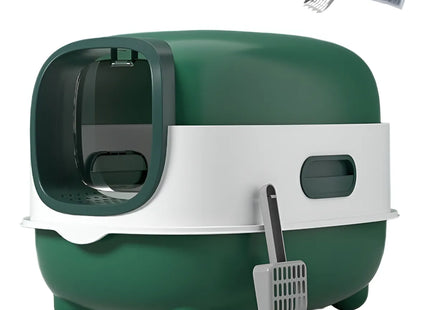 Arenero grande cerrado con tapa y rejilla