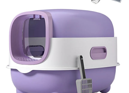 Arenero grande cerrado con tapa y rejilla