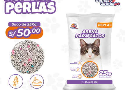 Arena para gatos perlas - Natural
