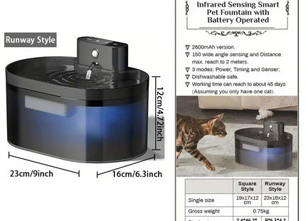 Bebedero para Gatos inlámbrico de 2.2 Litros