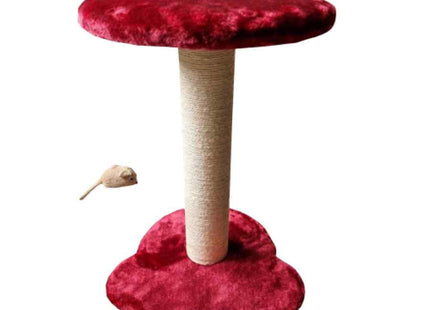 Rascador Gato 2 Pisos C&P (36X36X55 Cms) Vino Tinto