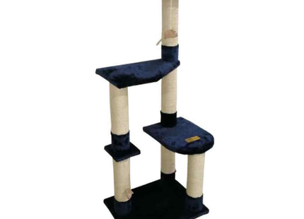 Rascador Para Gato 4 Pisos Economico C&P (50x44x137 Cms) Azul